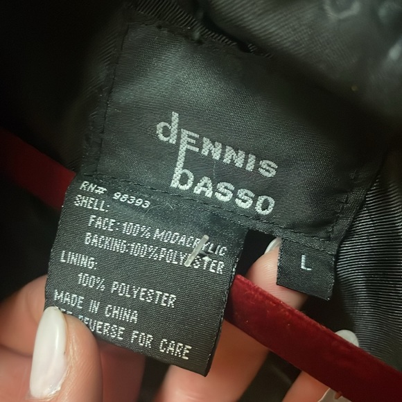 DENNIS BASSO FAUX FUR COAT+ HAT - Picture 7 of 8